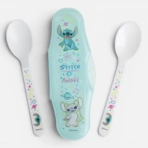 Set Linguri din Plastic cu Suport Model Stitch pentru Copii