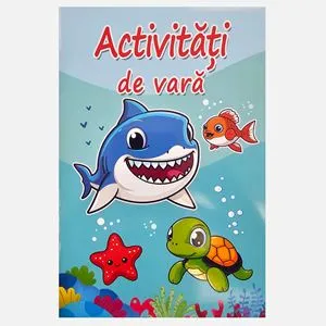Carte de Activități de Vară cu Creaturi Marine pentru Copii