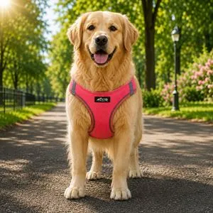 Ham pentru caini, Mesh, Corai Neon, Talie Mare (L-XL)