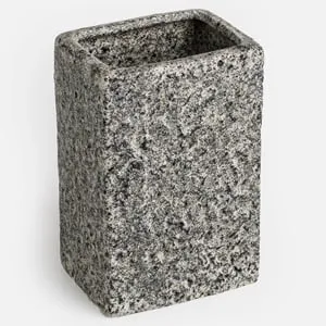 Suport ceramic textură piatră pentru periute de dinti