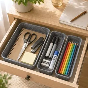 Set de organizatoare din pasla pentru sertare - 3 bucuri