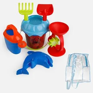 Set Rucsac Transparent cu Galetusa de Plaja si 5 Accesorii