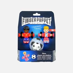 Set de 2 Figurine Finger Puppet cu Minge, Rosii, cu Brat Rotativ si Baza