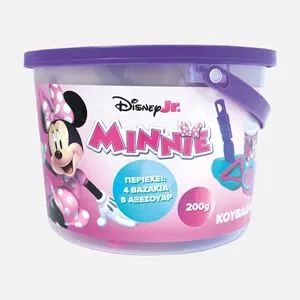 Set Plastilina cu Găletușă și Accesorii Minnie Mouse, 4 Culori, 200g