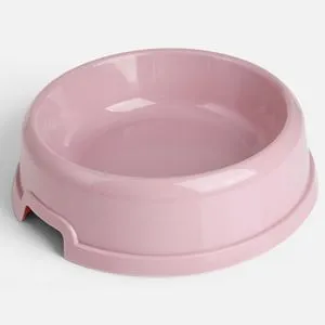 Bol plastic pentru animale de companie, capacitate 1L, roz nude