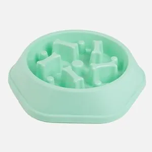 Bol hranire lenta verde menta pentru caini si pisici 450 ml