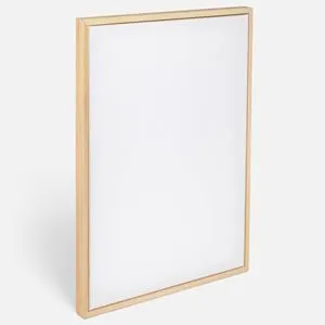 Canvas alb cu ramă lemn 40x40 cm pentru decor perete