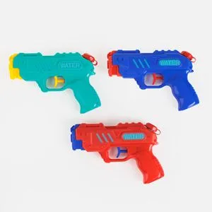 Pistol de apă colorat, 17 cm, plastic