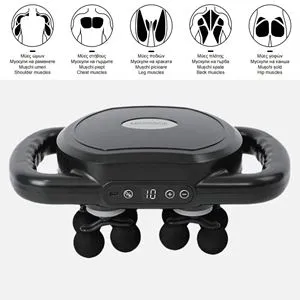 Aparat de masaj cu 12 capete interschimbabile, negru, USB reincarcabil