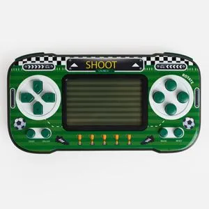 Mini consolă de joc fotbal portabilă în plastic verde