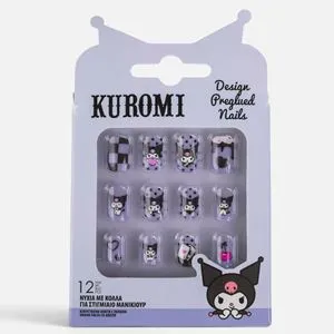 Unghii Autoadezive pentru Copii Lila Kuromi, 12 Bucati