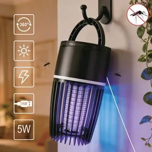 Dispozitiv Electric Anti-Insecte 5W cu Lumină Mov și Design Compact
