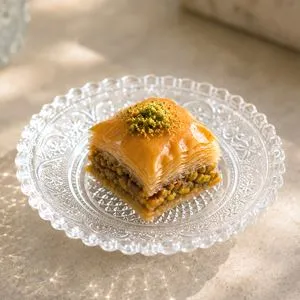 Farfurie Rotundă Vintage din Sticlă pentru Deserturi 11,8cm