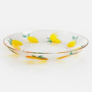 Farfurie din Plastic Transparent cu Model Lamai, Ø20 cm