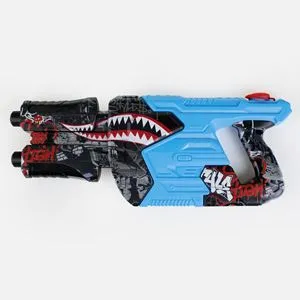Pistol de apă cu design graffiti, 57 cm, albastru și negru