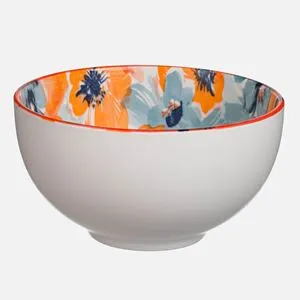 Set boluri decorative cu model floral bej mat