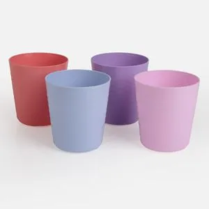 Set 4 Pahare din Plastic Reutilizabile, 350 ml, Culori Variate
