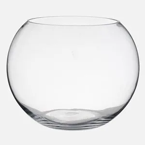 Bol decorativ rotund din sticlă transparentă, Ø29x22,5 cm