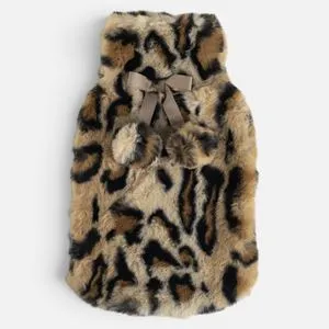 Husă pentru sticlă cu apă caldă, Animal Print, 2L, Blană artificială