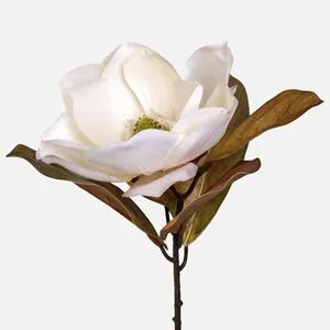 Magnolie bej real touch 43cm, floare artificială de calitate