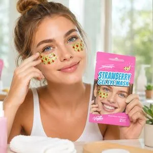 Eye Patches din Gel cu Extract de Căpșuni – 2 Perechi pentru Îngrijirea Zonei Su