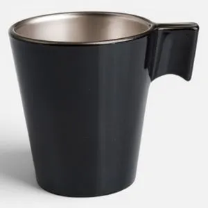 Pahar de Sticlă pentru Espresso Negru 80ml cu Maner