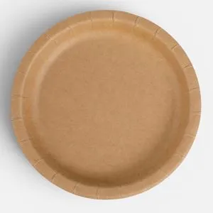 Farfurii din hartie kraft Ø23cm - Set de 10 bucuri