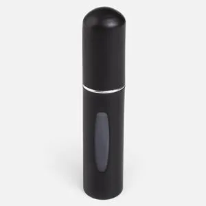 Sticlă spray neagră pentru parfum, 5 ml, reîncărcabilă, compactă