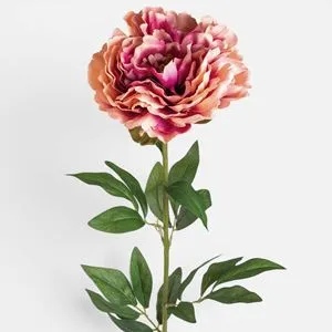 Floră Artificială Bujor Roz și Mov – Dimensiune 84 cm