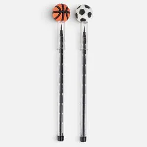 Creioane Fancy cu Mine de Rezerva si Topper Mingi Sport
