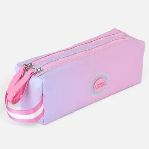 Penar scolar cilindric roz degrade 22x7x8cm