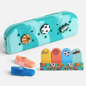 Set Penare cu Markere și Notițe cu Design Sportiv