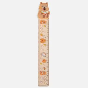 Rigla Fancy 15cm cu Model Capybara și Figurină Rubber