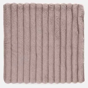 Fata de perna decorativa de iarna din flanel reiat, maro, 45x45 cm