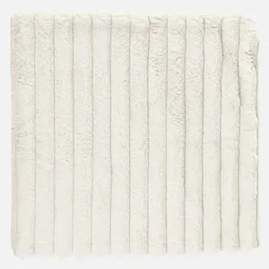Fata de perna decorativa flannel ecru 45x45 cm cu fermoar