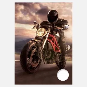 Caiet A5 Dictando Motocicleta Sport, Coperta Lucioasa
