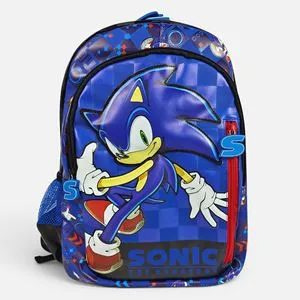 Ghiozdan Sonic Albastru pentru școlari, dimensiune 31x18x41cm