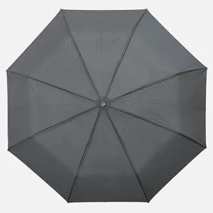 Umbrela de Ploaie Mini Gri cu Model Carouri Mici, Pliabila, 18 cm