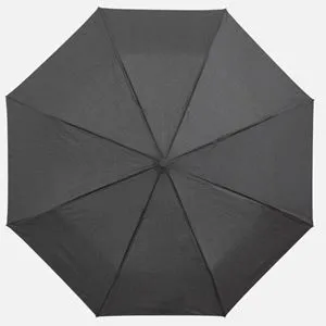 Umbrela de Ploaie Pliabila Automata Neagra cu Maner Rubber, 30 cm