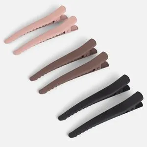 Clame de Par Metalice Mate pentru Femei, 8 cm, Set 6 Bucăți