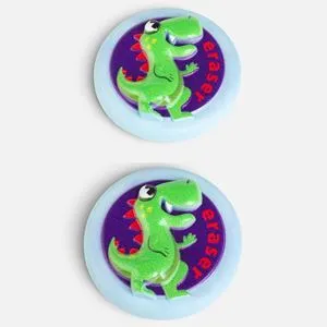 Radiere Rotunde cu Dinozauri, Set 2 Bucăți, Design Bleu pentru Copii