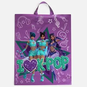 Punga tote bag K-Pop pentru fane cu buzunar mare și design de stil