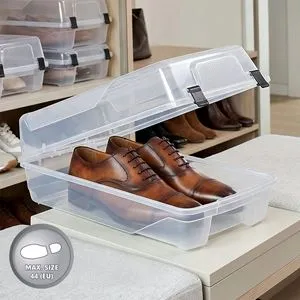 Cutie Depozitare Pantofi Transparenta pentru Barbati