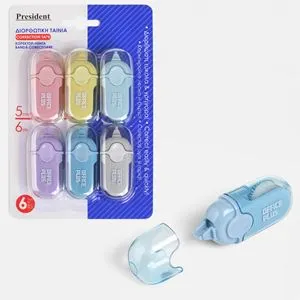 Set mini benzi corectoare culori pastel, 6 bucati