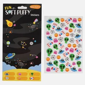 Autocolante Soft Puffy cu tematica Spatiu Cosmic