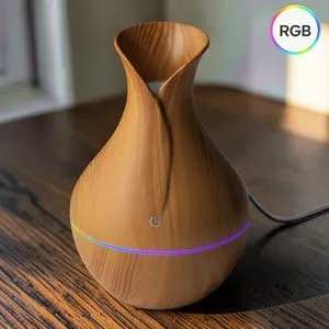 Difuzor de Aroma cu LED RGB, Formă de Picătură, 130ml, Alimentare USB