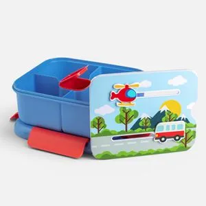 Caserola pentru copii cu compartimente interactiv Bento Box