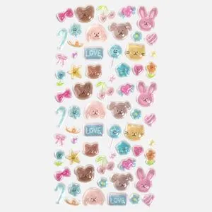 Stickere acrilice cu ursuleți, pisici și stele decorative