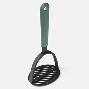 Presa pentru piure din plastic, antracit cu maner verde, 24cm