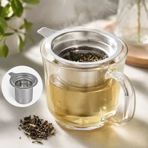 Infuzor pentru ceai din otel inoxidabil cu maner, Ø9x8 cm